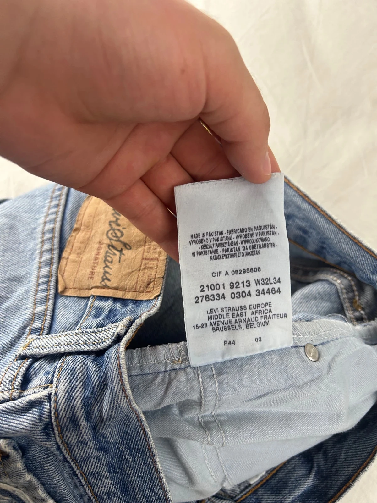 Lichte blauwe rechte jeans signature levi´s strauss w32 l34 – photo 14